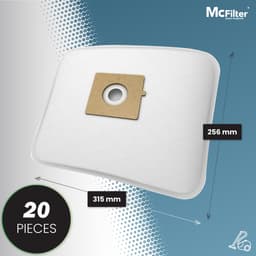 SnelShoppen - 20 Stofzuigerzakken voor Swirl Y101, 5-laags Microfilter met Kartonnen Afdekplaat en Klapsluiting, Geschikt voor Diverse Stofzuigers, Id — thumbnail 4