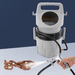 Mobiele Zandstraler - Verrijdbare Zandstraler - Metaal Reinigen - Grote Capaciteit - 15 kg - Grijs — thumbnail 2