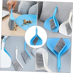 Mini Bezem en Stoffer Set - Kleine Schoonmaakset - Bureau Schoonmaken - Met Ophanggat — thumbnail 4