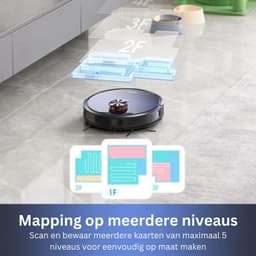 Robotstofzuiger - Laadstation - Leegt automatisch - 3000Pa - Appbediening - Stembediening - Vacuümzuiger - 150 minuten - Dweilen - LDS - Navigatiesysteem - 2.5 liter - 60 dagen niet legen - 10 mappen - — thumbnail 4