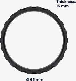 kwmobile 2x banden voor robotstofzuigerwielen - geschikt voor iRobot Roomba 500/600/700/800/900/i/e/s series - Vervangingsset bandjes set van 2 — thumbnail 4