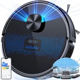 lubluelu SL60D robotstofzuiger met dweilfunctie, 4000 Pa, lasernavigatie, 5 kaarten, 55 dB, app-bediening, ideaal voor huisdierharen en harde vloeren — thumbnail 1