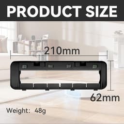 2x Vervangende onderdelen - hoofdborstelafdekking Geschikt voor Mova P50 Pro Ultra - P50 Ultra - P10 Pro Ultra - P10 Ultra - V50 Ultra Complete - E40 Ultra - S20 Ultra - E30 Ultra & Dreame X40 Ultra - L40 Ultra - X30 Ultra - S30 Pro Ultra - zwart — thumbnail 2