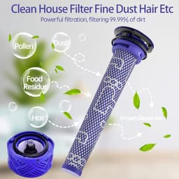 Ronte - Wasbare filtereenheid voor draadloze dierenstofzuiger - vervangt filter en HEPA-postfilterkit - geschikt voor Dyson V6 Cyclone en DC62 - hoge kwaliteit - efficiënt schoonmaken - langdurige prestaties. — thumbnail 3
