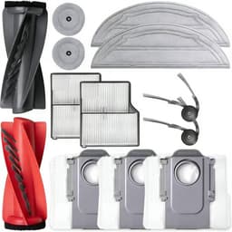 12 stuks Vervangingsset accessoires - geschikt voor Roborock Saros 10 / S9 MaxV Ultra robotstofzuiger - 1 Dubbele hoofdborstel - 2 HEPA-filter - 2 Zijborstels - 2 Dweildoek - 2 Ronde dweil - 3 Stofzak — thumbnail 1