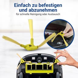 Zijborstel Stofzuigerrobot - Reserveonderdeel robotstofzuiger - Schoonmaken vloeren - Duurzaam belastbaar materiaal - Rechts — thumbnail 3