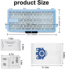Geschikt voor Miele C2 C3 S5 S8 SF-HA 50-serie stofzuigers HEPA-filter 3D Airclean GN stofzak motorbeschermingsfilter — thumbnail 2