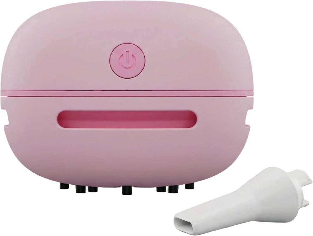 Kleine stofzuiger-kleine stofzuiger draadloos-Kleine stofzuiger-een oplaadbaar en duurzaam, onmisbaar accessoire voor op je bureau - verwijdert effectief kleine voorwerpen en stof uit je bureaulades - een ideaal cadeau - roze - 8x8x6,2 cm — afbeelding 1