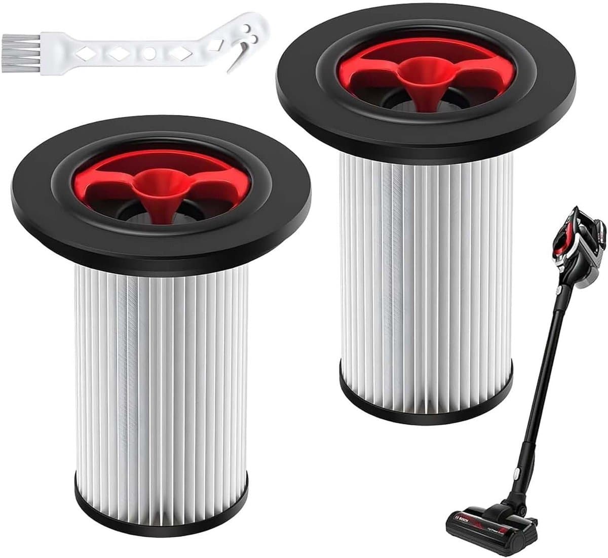 2 Vervangfilters voor Bosch Unlimited Gen2 Serie 8 Stofzuiger met HEPA Filter en Schoonmaakborstel, Geschikt voor Stofzuiger Onderdelen en Accessoires — afbeelding 1
