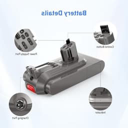 Krachtige 25.2V 3900mAh Snap-in Accu voor Dyson V11 en V15, Geschikt voor Torque Drive en Absolute Modellen, Vervangingsbatterij met Lange Levensduur — thumbnail 4
