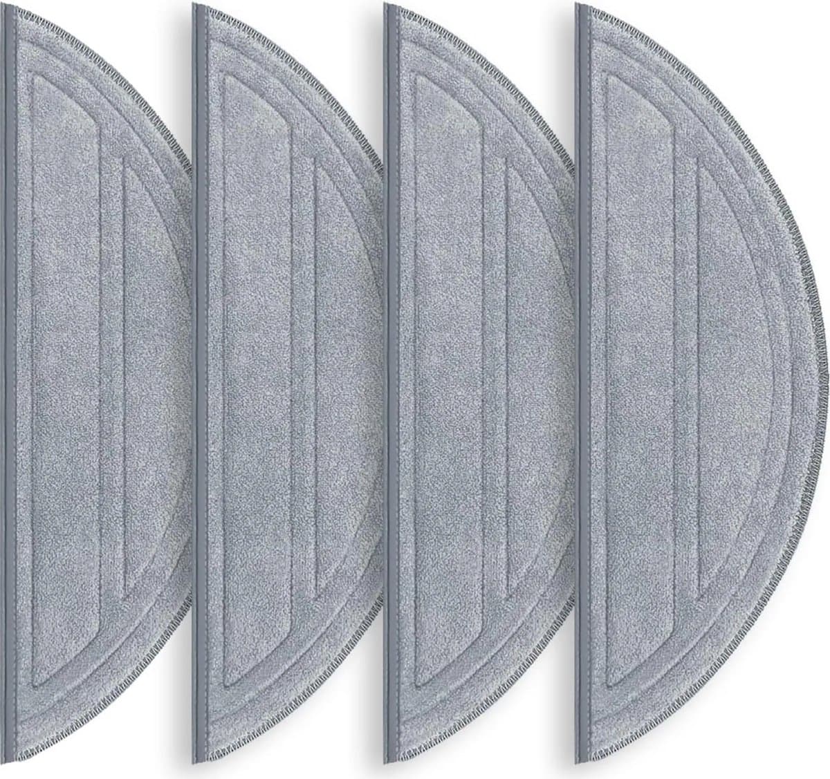 Vier schoonmaakdoekjes geschikt voor de Roborock Q10 S5, accessoires voor de robotstofzuiger, schoonmaakpads, vervangende dweilpads, wasbare dweilpads. — afbeelding 1