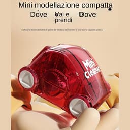 Bureaureiniger - Mini stofzuiger - Bureau opruimen - Decoratief auto-design - Compact formaat - Rood — thumbnail 3
