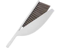Mini Bezemset - Stoffer en blik - Bureau schoonmaken - Compact ontwerp - 295 cm - Wit