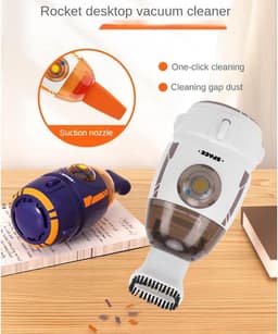 Mini-desktopstofzuiger, Draagbare Elektrische Reiniger met 600 Pa Zuigkracht en 55 Ml Capaciteit, voor Bureaureiniging Kruimels Papiersnippers Toetsenbordstof (GRAY) — thumbnail 3