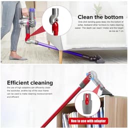 Dailygoods - Dailygoody - Snelle Adapter - Geschikt voor Dyson V7 V8 V10 V11 V15 - Rood - Laag Bereik - Ideaal voor meubels en harde vloeren - Draagbaar en en — thumbnail 4