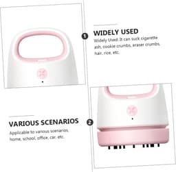 Draagbare Mini Stofzuiger - Bureau Reiniger - Bureau Schoonmaken - USB Oplaadbaar - 9.9 x 8.6 cm - Roze — thumbnail 4
