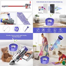 Dyson V8 Absolute Pro Filters (7 Stuks, Plus.Parts® alternatief voor 965661-01 / 967478-01) — thumbnail 2