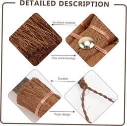Mini Bezems - Bureau Veger - Kleine Oppervlakken Reinigen - Natuurlijk Materiaal - Niet Gespecificeerd - Bruin — thumbnail 2