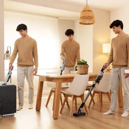 Draadloze Steelstofzuiger - Lichtgewicht Reiniger - Snel Huis Schoonmaken - Dubbele Borstelkop - 238 kg — thumbnail 4