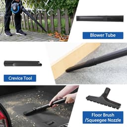 Tapijtreiniger - Tapijtwassers - Nat-Droogstofzuigers - Multifunctionele Stofzuiger - met Accessoires - 3 Wisselfilters - Blaasfunctie - voor Huis - Garage - Auto - Tapijt - 1200W - 23L - 240V - Blauw — thumbnail 5