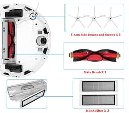 Reserveonderdelen Geschikt voor Xiaomi Roborock S5 S6 Max 10 onderdelen — thumbnail 4