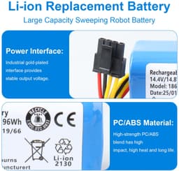 14.8V 3400mAh Li-ion Accu voor Stofzuigers — thumbnail 5