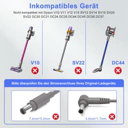 Laadkabel voor Dyson V8 V7 V6 Stofzuigers - Compatibel met meerdere modellen — thumbnail 5