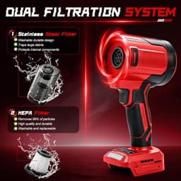 Accu-handstofzuiger compatibel met Milwaukee 18 V accu borstelloze motor 100 W - ShopVlot — thumbnail 5
