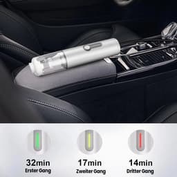 4-in-1 handstofzuiger, draadloze autostofzuiger, 20.000 Pa zuigkracht, HEPA-filter, combineert stofzuigen, blazen, oppompen en luchtpompen. Geschikt voor thuis, op kantoor en op de camping, wit. — thumbnail 2