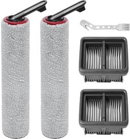 Vervangingsonderdelenset geschikt voor Dreame H15 Pro / H15 Mix / H12 Pro FlexReach / H15 Pro FoamWash / H15S / H12 Pro FlexLite nat- en droogstofzuigers, inclusief 2 rolborstels + 2 filters + 1 reinigingsborstel. — thumbnail 1