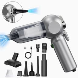 6‑in‑1 draadloze oplaadbare handstofzuiger 22000Pa, 7800 mAh accu, met glasbreker en veiligheidsgordelsnijder, multifunctionele autostofzuiger voor auto, kantoor en thuis [Energieklasse A++] — thumbnail 1