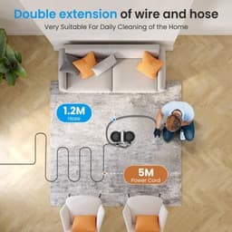 Draagbare Tapijtreinigingsmachine 600W-EU Plug - 600 Watt Vermogen - 1.5 Liter Inhoud - Kunststof Materiaal - Voor Stoffen Banken En Tapijten — thumbnail 1