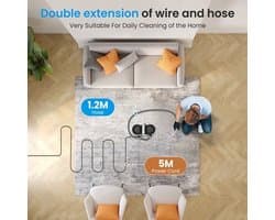Draagbare Tapijtreinigingsmachine 600W-EU Plug - 600 Watt Vermogen - 1.5 Liter Inhoud - Kunststof Materiaal - Voor Stoffen Banken En Tapijten