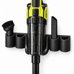 Wandhouder geschikt voor Ryobi ONE+ HP 18V Cordless Pet Stick Vac - Steelstofzuiger houder met opbergruimte voor accessoires - Zwart — thumbnail 1