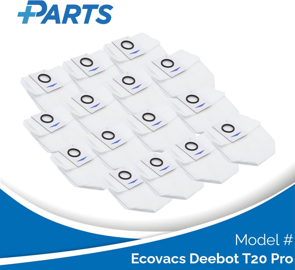 Ecovacs Deebot T20 Pro Stofzakken (15 Stuks, Plus.Parts® alternatief voor D-DB03-0003) — afbeelding 1