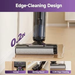 Draadloze Nat & Droog Stofzuiger – 3-In-1 Schoonmaakmachine – Stofzuiger Mop Reiniger – Zelfreinigend Systeem – 45 Min Batterijduur – Rand- En Hoekreiniging — thumbnail 3
