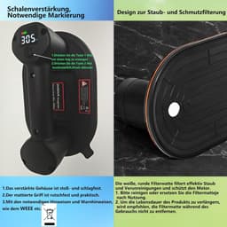 Accu zuighouder - Elektrische zuignap Tegel lifter - Materialen Verplaatsen - 300 kg Draagkracht - 24 cm Diameter - Zwart — thumbnail 5