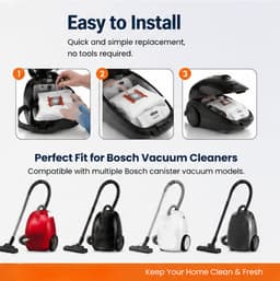 10stuks - Stofzuigerzakken - geschikt voor Bosch G ALL / BBZ41FGALL - Stofzakken geschikt voor alle Bosch stofzuigers - BBZ41FGALL/Type G - Stofzakken van non-woven materiaal — thumbnail 3
