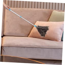 Meubelstofzuiger - Plumeau Stoffer - Hoge Oppervlakken Reinigen - Intrekbare Handgreep - 76 cm - Zilver — thumbnail 3