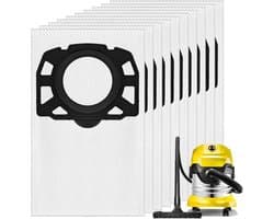 Stofzuigerzakken voor natte en droge stofzuiger - 10 stuks - geschikt voor Kärcher WD4 WD5 WD6 - Vervangende zakken voor WD 4.000 tot WD 5.999 SW 5.100 SE 6.100 - 2.863-006.0