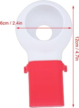 Boorstof opvangbak - Stofvanger boor - Muur boren - Herbruikbaar - 12 x 6 cm - Wit rood — thumbnail 4
