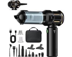 Draadloze Handstofzuiger - Mini Stofzuiger - Auto en Thuis - 4-in-1 Blaas Zuig - 25.000 Pa - Zwart