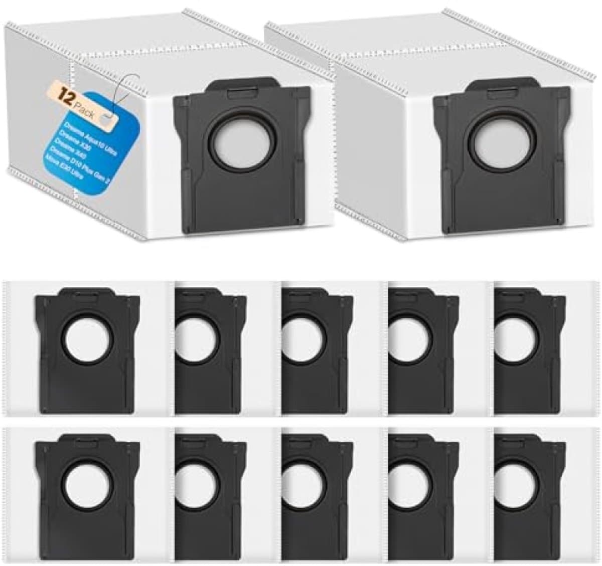 12 stofzakken 3,2L voor Dreame L10s Ultra Gen 2/Gen 3/X30/X40/X50 Ultra/L10s Pro/L40/L50/Aqua10/Matrix 10 Ultra/Mova E30 Ultra/P50/P10/E40 - PromoHome — afbeelding 1