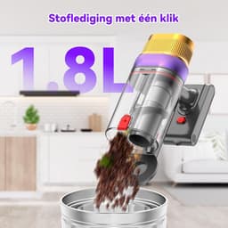 Draadloze Steelstofzuiger - Krachtige Reiniger - Huishouden Schoonmaken - Automatische Zuigkracht - 70 Min Werktijd - Goud — thumbnail 3