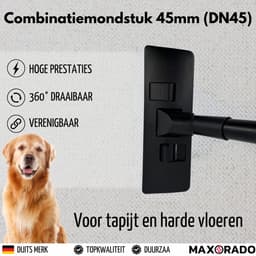 Maxorado Combi vloerzuigmond NW45 DN45 - Universeel - geschikt voor Makita 440, 445, 448, 449, Festool, Kärcher, Fein, Cleancraft - 45 mm stofzuiger borstel — thumbnail 2