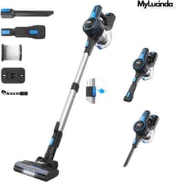 Mylucinda® Steelstofzuiger Draadloos 6-in-1 - Oplaadbaar Lichtgewicht Stofzuiger - Voor Huishoudelijke Reiniging - Zwart/Blauw — thumbnail 1