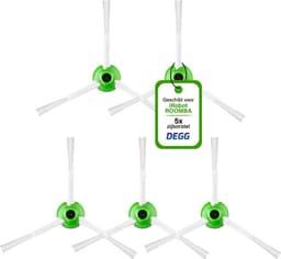 DEGG® - Zijborstel - Geschikt voor iRobot roomba i7 i7+ i8 i8+ i1 i1+ i3 i3+ i4 i4+ i5 i5+ i6 i6+ e5 e6 e7 - Geschikt voor iRobot roomba onderdelen - Roomba spinners - 5 STUK(S) — thumbnail 1