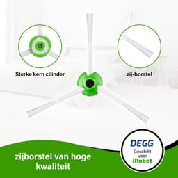 DEGG® - Zijborstel - Geschikt voor iRobot roomba i7 i7+ i8 i8+ i1 i1+ i3 i3+ i4 i4+ i5 i5+ i6 i6+ e5 e6 e7 - Geschikt voor iRobot roomba onderdelen - Roomba spinners - 5 STUK(S) — thumbnail 3