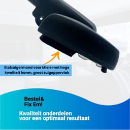 Fixem® - Combi Zuigmond Geschikt voor Miele alle modellen - Stofzuigermond met Kliksysteem groot zuig oppervlak 35mm Sterke kwaliteit - 1 Stuk — thumbnail 4