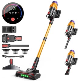 550W Draadloze Stofzuiger - Stofzuiger - Handstofzuiger - 35kPa Zuigkracht & 40 Min Batterij - Kleuren Touchscreen & Anti-klit Borstel - Voor Thuis, Kantoor & Huisdieren — thumbnail 1